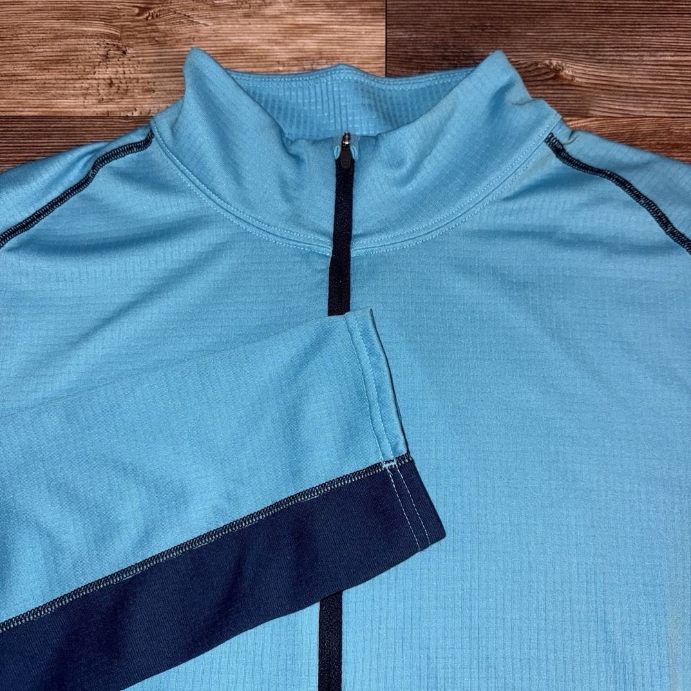 Patagonia Capiline Baselayer Quarter Zip Womens Size XL Polartec Blue Midweight - Picture 8 of 9